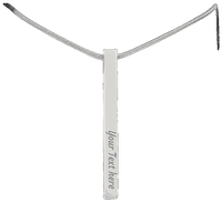 4-Sided Stick Necklace - Engraved