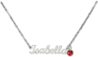 Custom Name Necklace with Birthstone