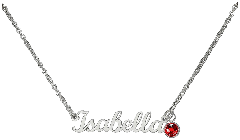 Custom Name Necklace with Birthstone