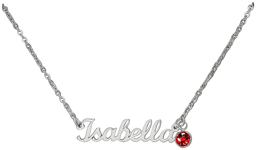 Custom Name Necklace with Birthstone
