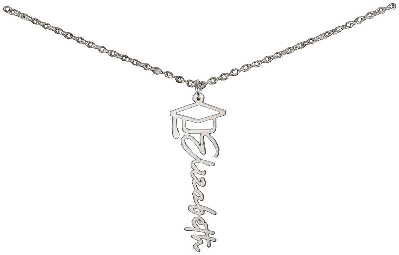 Graduation Cap Name Necklace