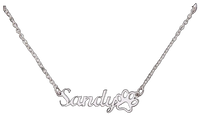 Paw Print Name Necklace