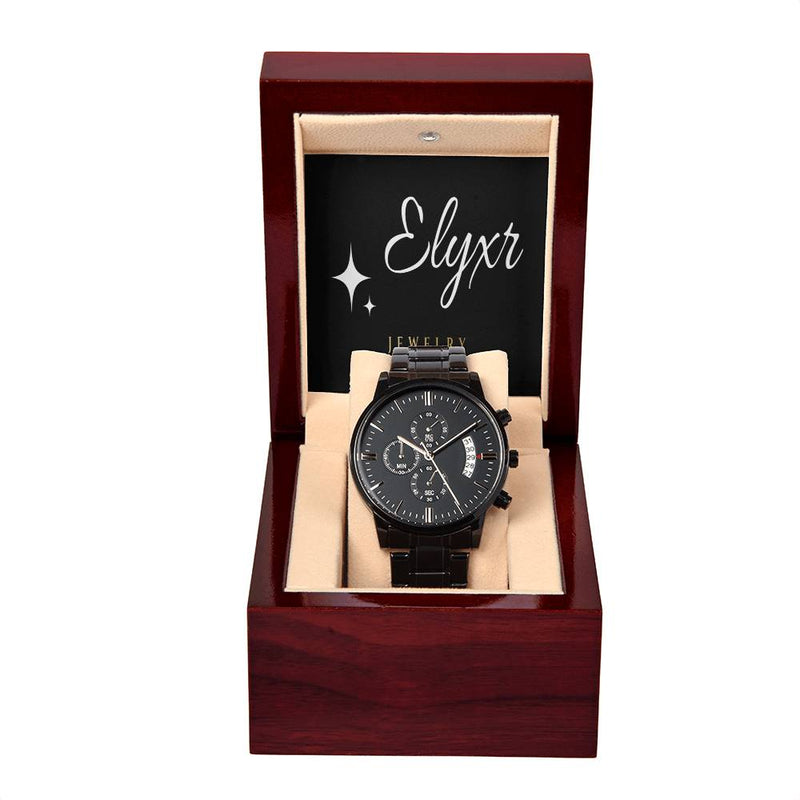 Black Chronograph Watch