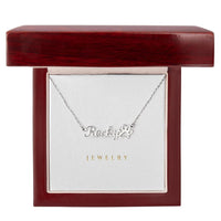 Paw Print Name Necklace