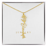 Flower Name Necklace