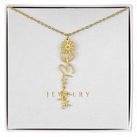 Flower Name Necklace