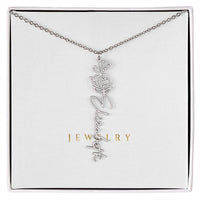 Flower Name Necklace
