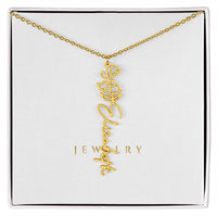 Flower Name Necklace