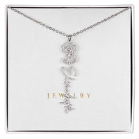 Flower Name Necklace