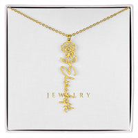 Flower Name Necklace