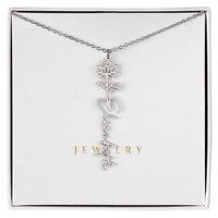 Flower Name Necklace