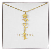 Flower Name Necklace