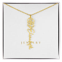 Flower Name Necklace