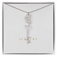 Flower Name Necklace