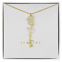 Flower Name Necklace