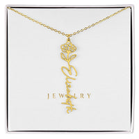 Flower Name Necklace