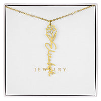Flower Name Necklace