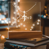 Stainless Steel Cross Necklace (Necklace +Acrylic LED)