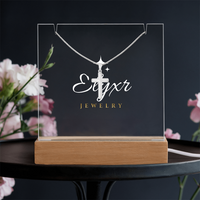Stainless Steel Cross Necklace (Necklace +Acrylic LED)