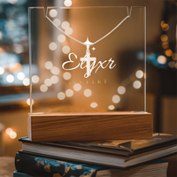 Stainless Steel Cross Necklace (Necklace +Acrylic LED)