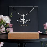 Stainless Steel Cross Necklace (Necklace +Acrylic LED)