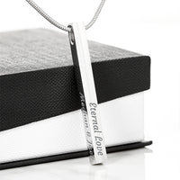 4-Sided Stick Necklace - Engraved