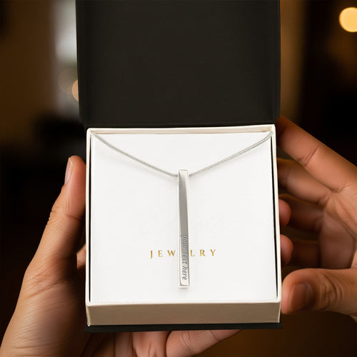 4-Sided Stick Necklace - Engraved