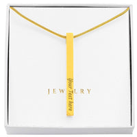 4-Sided Stick Necklace - Engraved