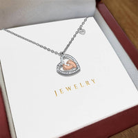 Baby Feet Heart Necklace