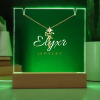 Graduation Cap Name Necklace (Necklace +Acrylic LED)