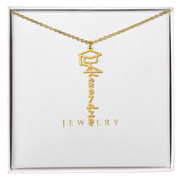 Graduation Cap Name Necklace