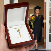 Graduation Cap Name Necklace